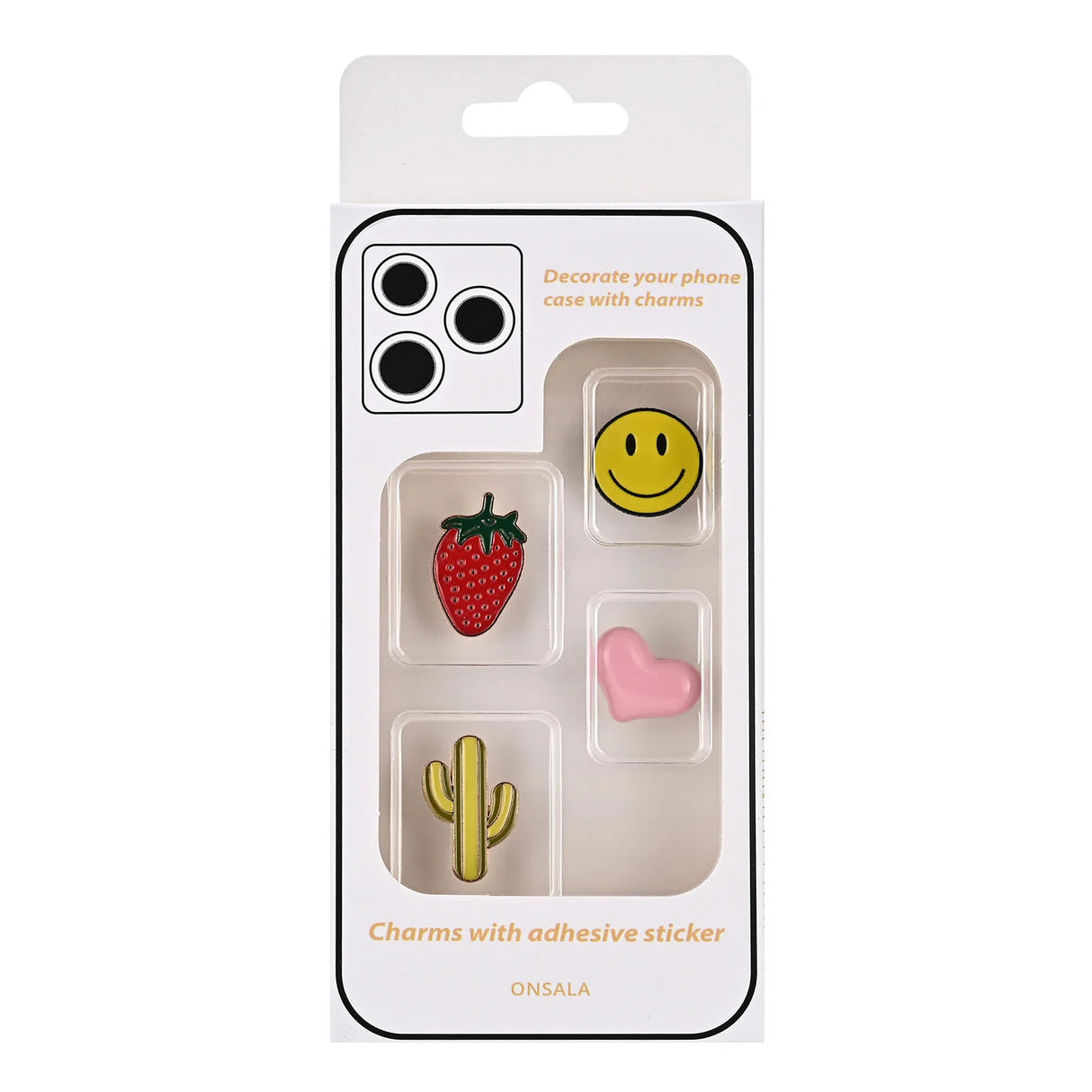 Charms Pimp Your Phone Metal og Plastik 4 stk