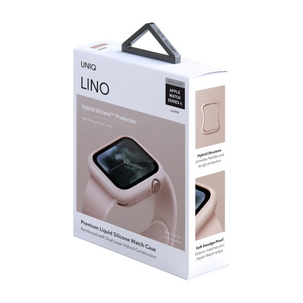 Uniq Lino-hylster til Apple Watch 4 / 5 / 6 / SE 44 mm - pink