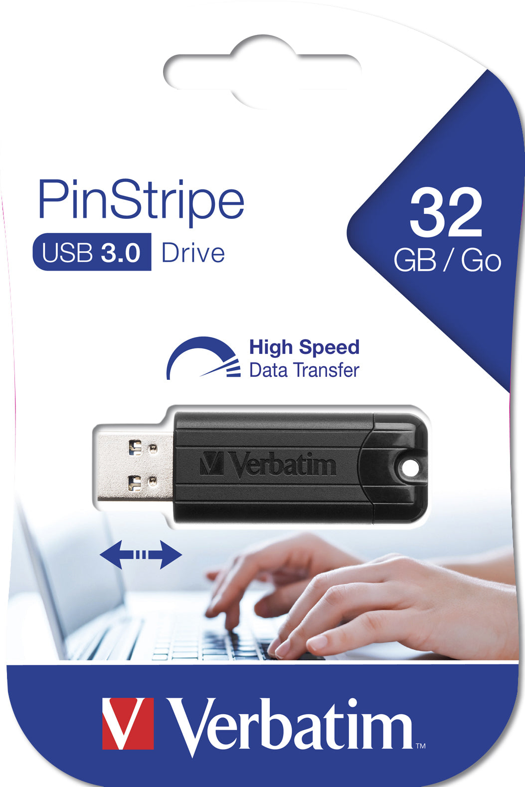Verbatim Store 'n' Go Pin Stripe USB Drive 32GB USB 3.2 Gen 1 USB stick Sort
