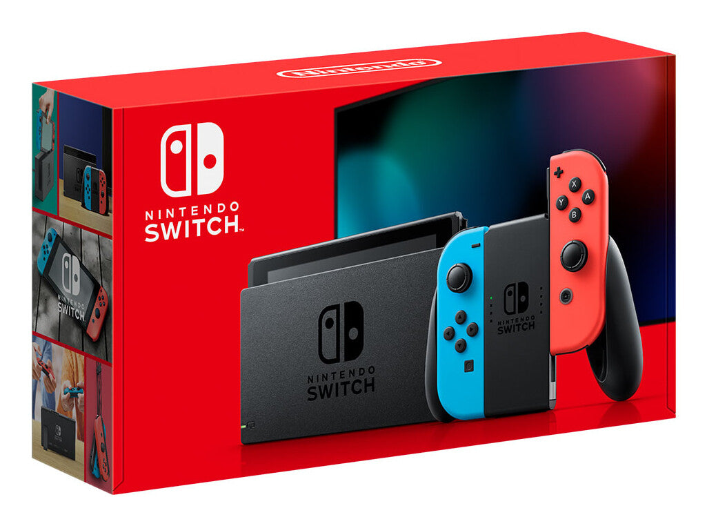 Nintendo Switch V2 2019 bærbar spilkonsol 15,8 cm (6.2") 32 GB Berøringsskærm Wi-Fi Sort, Blå, Rød