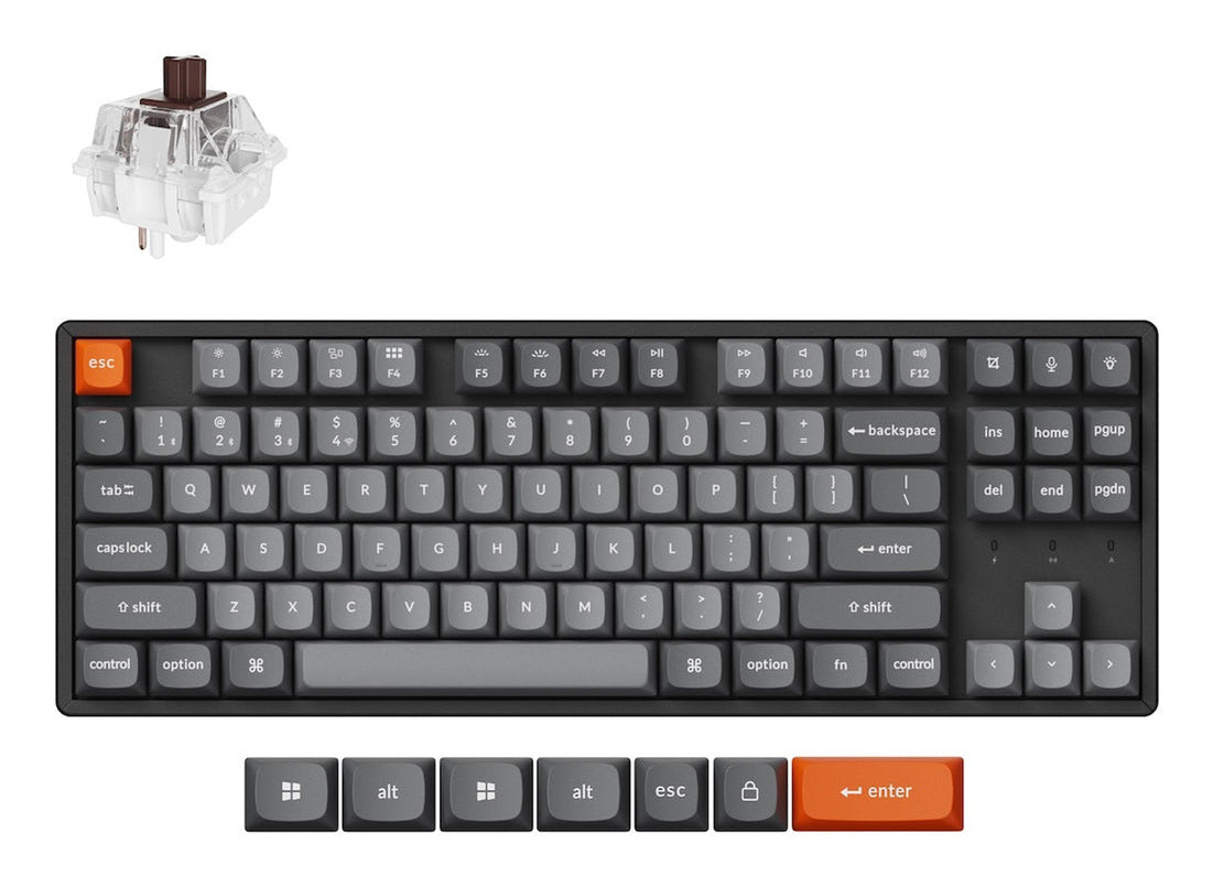 Keychron K8 Max tastatur Universel USB + RF Wireless + Bluetooth Sort