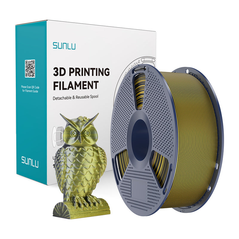 Sunlu PLA+ Silke dobbeltfarvet filament (sort og guld)