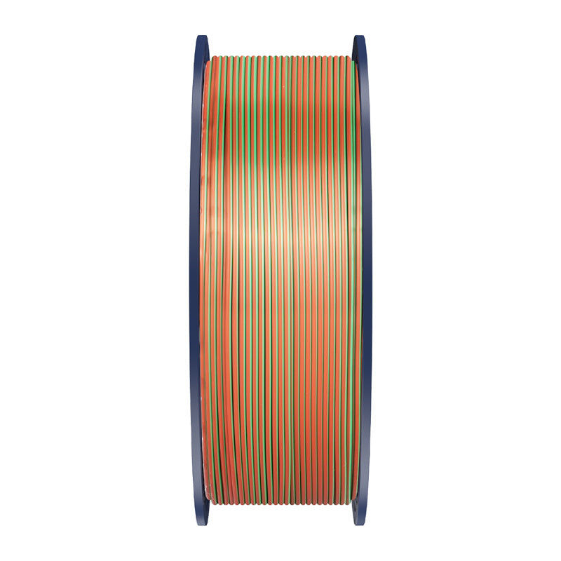 Sunlu PLA+ silke trefarvet filament (orange, blå og grøn)