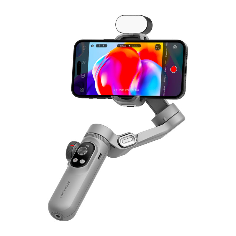 AOCHUAN X Pro Gimbal med RGB-belysning (grå)