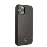 Mercedes Wood Line Rosewood-foder for iPhone 11 Pro Max - brun