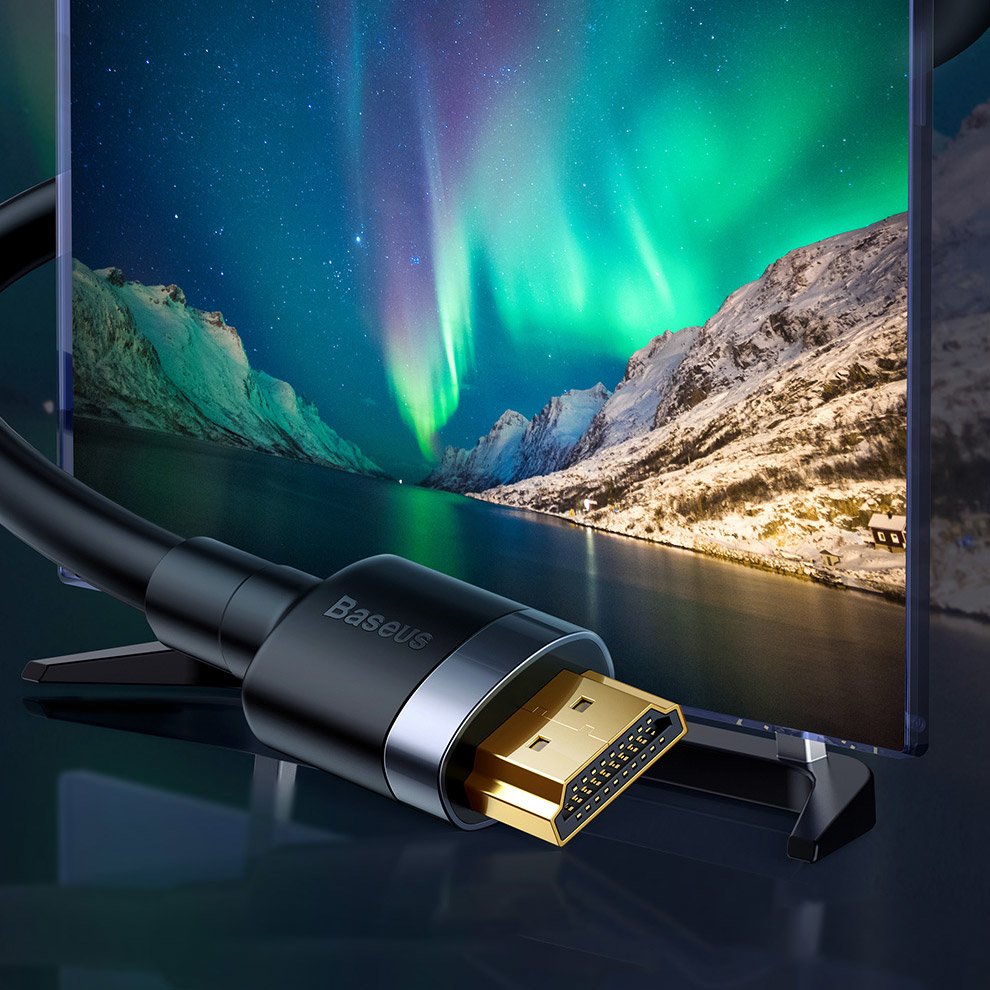 Baseus Cafule HDMI / HDMI 2.0 4K 60 Hz 3D 18 Gbps kabel 3 m - sort