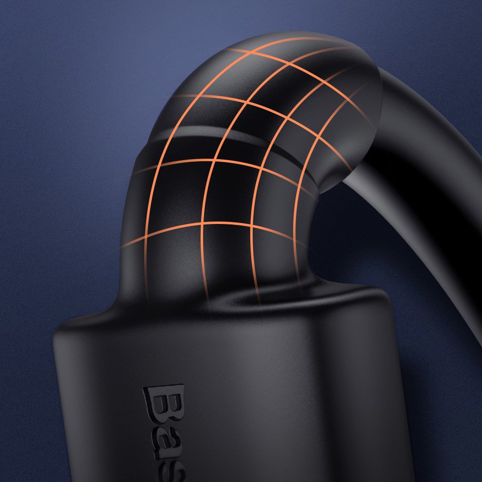 Baseus Cafule HDMI / HDMI 2.0 4K 60 Hz 3D 18 Gbps kabel 3 m - sort