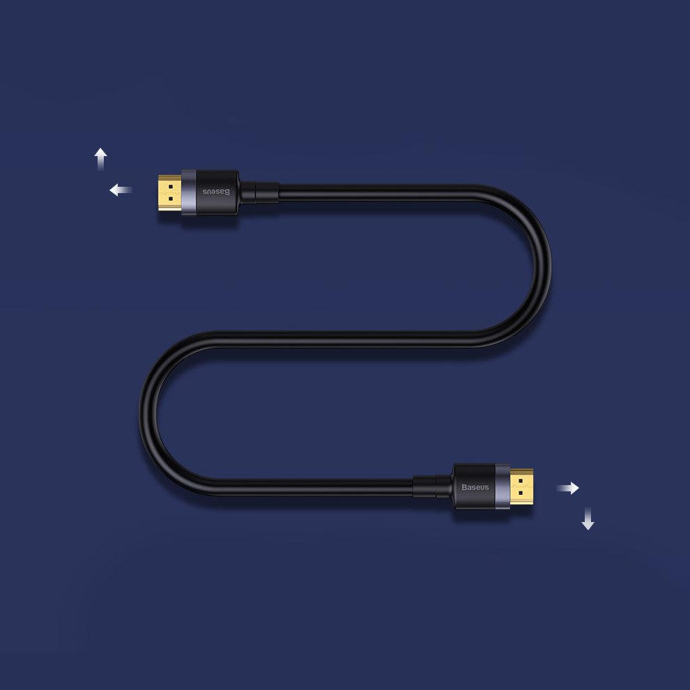 Baseus Cafule HDMI / HDMI 2.0 4K 60 Hz 3D 18 Gbps kabel 3 m - sort