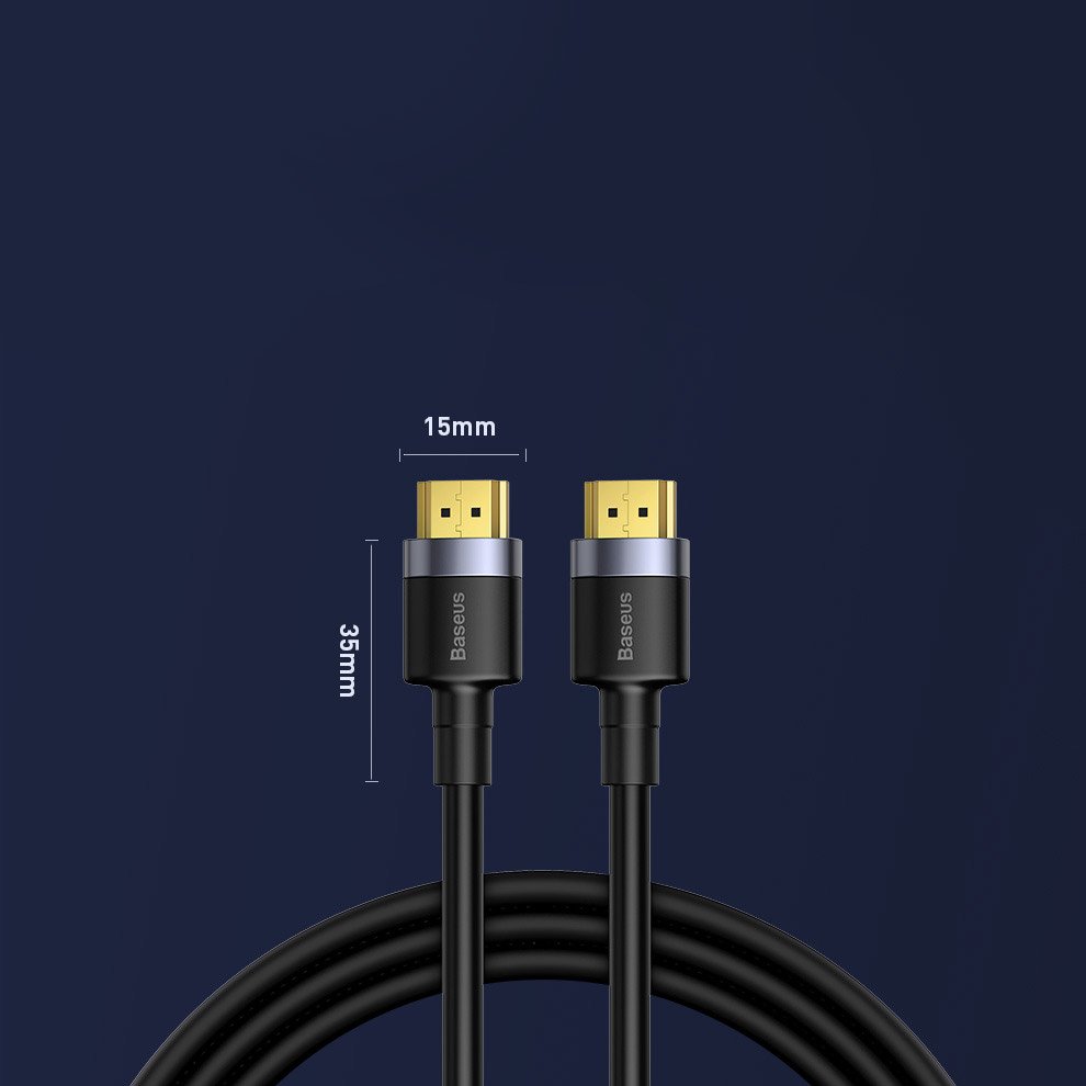 Baseus Cafule HDMI / HDMI 2.0 4K 60 Hz 3D 18 Gbps kabel 3 m - sort