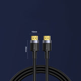 Baseus Cafule HDMI / HDMI 2.0 4K 60 Hz 3D 18 Gbps kabel 3 m - sort