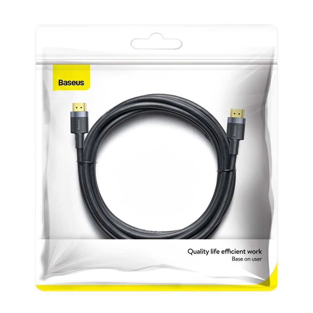 Baseus Cafule HDMI / HDMI 2.0 4K 60 Hz 3D 18 Gbps kabel 3 m - sort