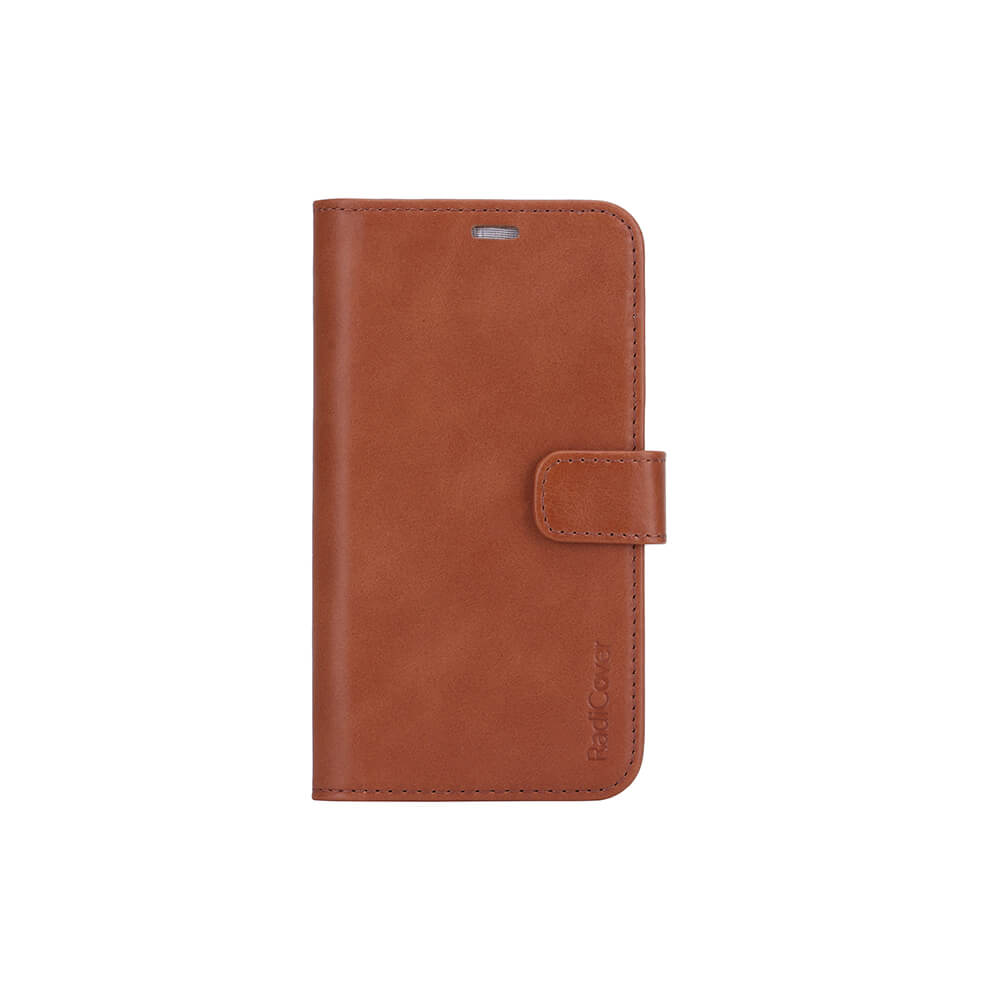 Radicover Strålingsbeskyttelse Wallet Læder I Phone 12/12 Pro 2in1 Magnet Brun