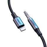 Ugreen kabel AUX MFI Lightning lydkabel - 3,5 mm mini jack 1 m grå (70509)