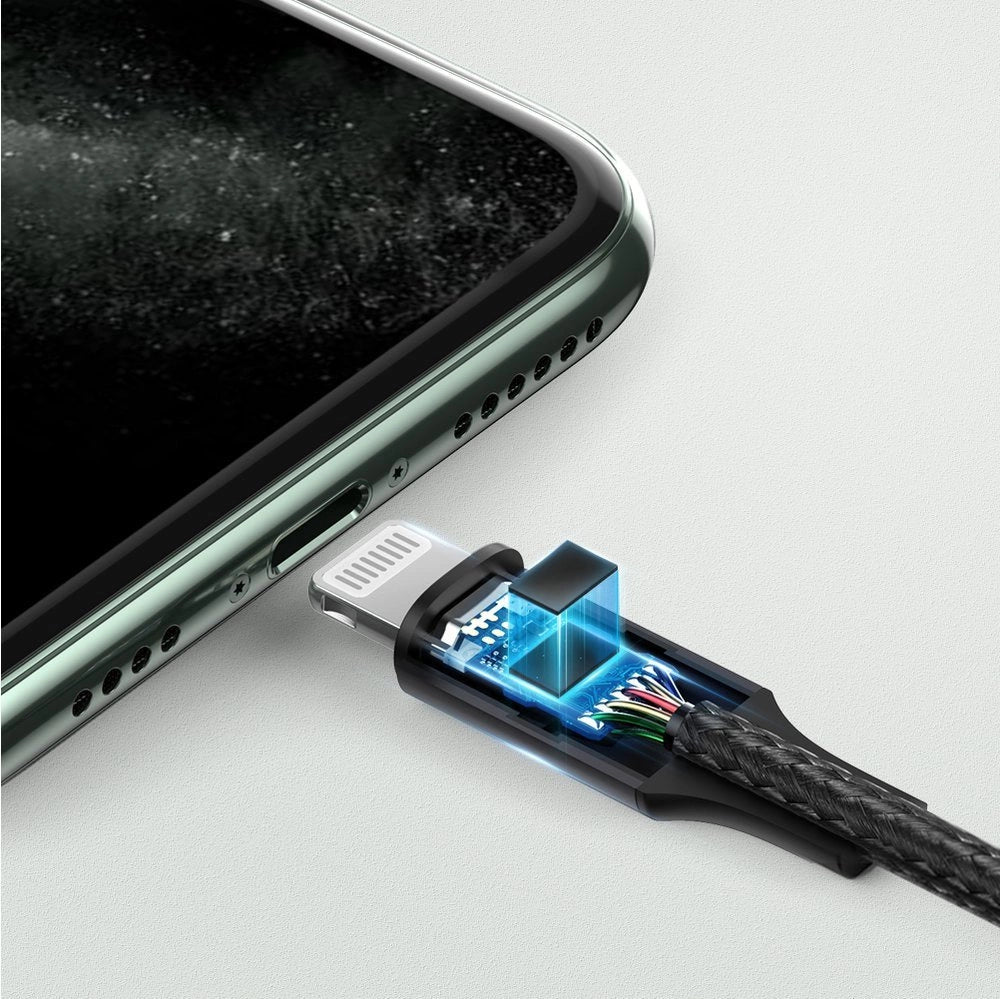 Ugreen kabel AUX MFI Lightning lydkabel - 3,5 mm mini jack 1 m grå (70509)