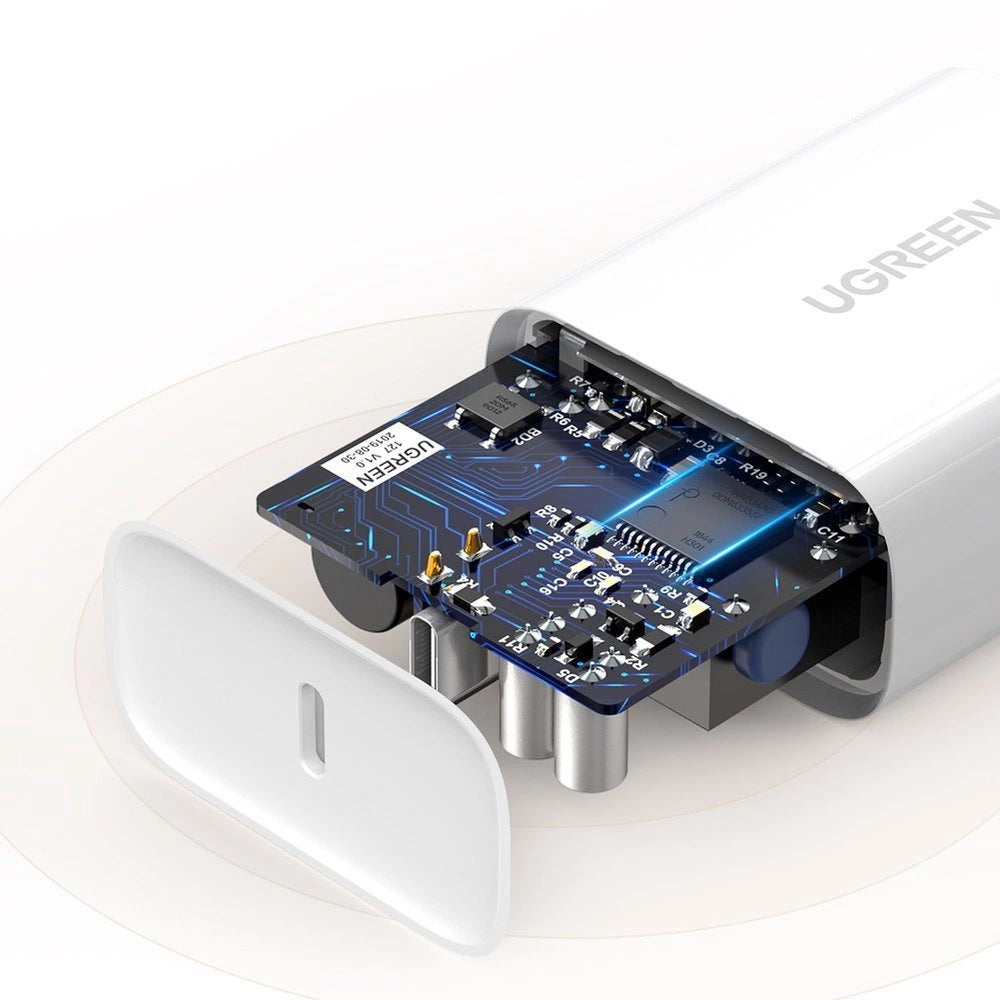 Ugreen Fast USB Charger Type C Power Delivery 30 W Quick Charge 4.0 hvid (70161)