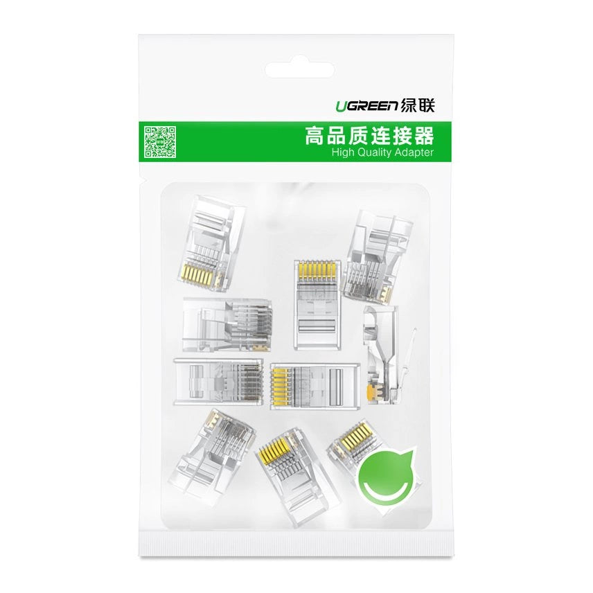 Ugreen 10x plug plug kobler ende RJ45 8P8C Cat 6 gennemsigtige (50961)