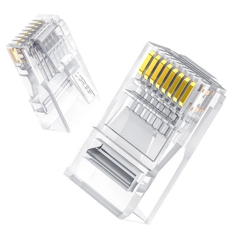 Ugreen 10x plug plug kobler ende RJ45 8P8C Cat 6 gennemsigtige (50961)