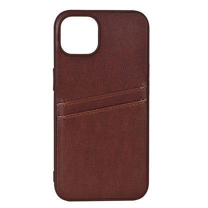 Cover PU 2 kort Brun - iPhone 12/12 Pro