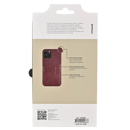 Cover PU 2 kort Brun - iPhone 12/12 Pro