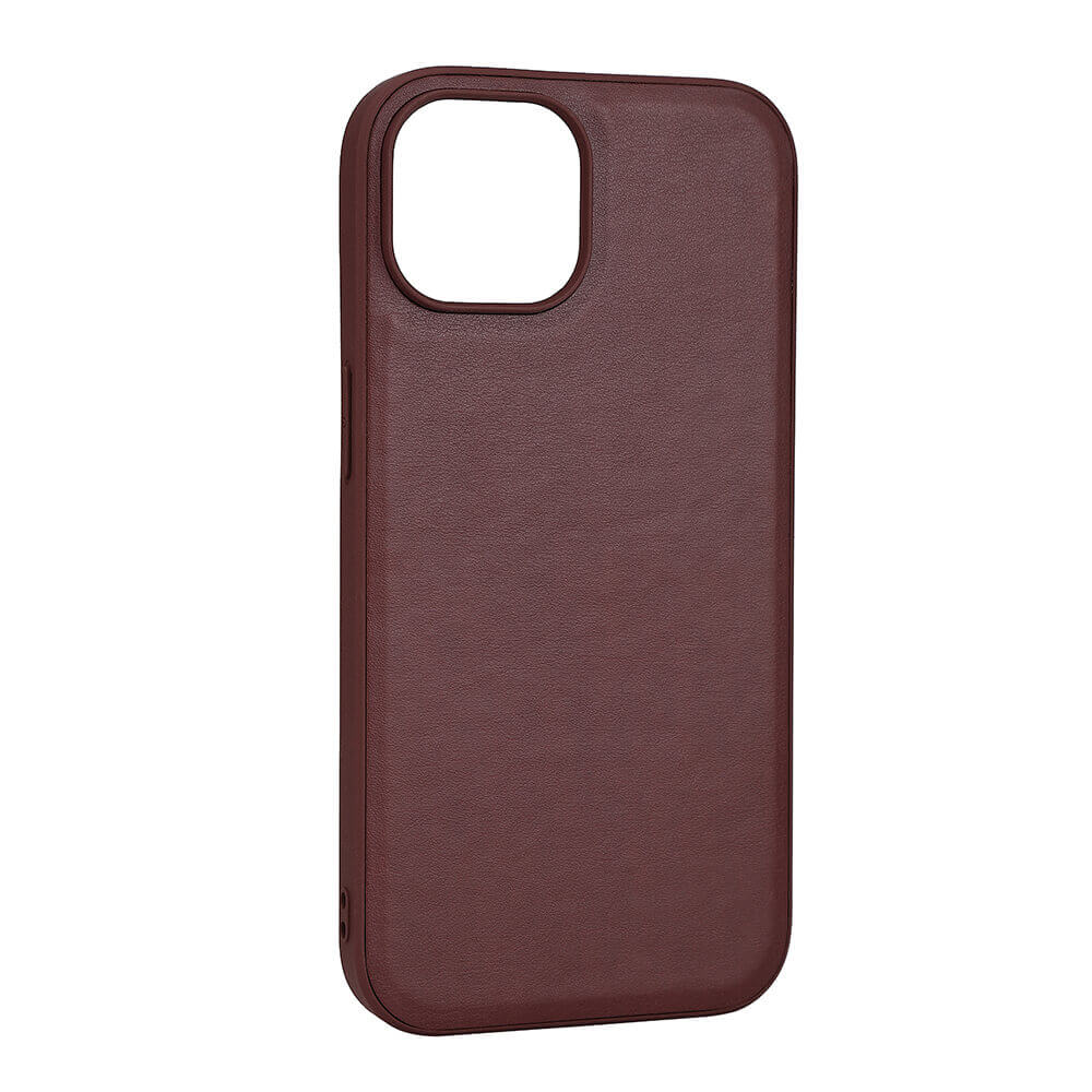 Cover PU MagSeries Brun - iPhone 15