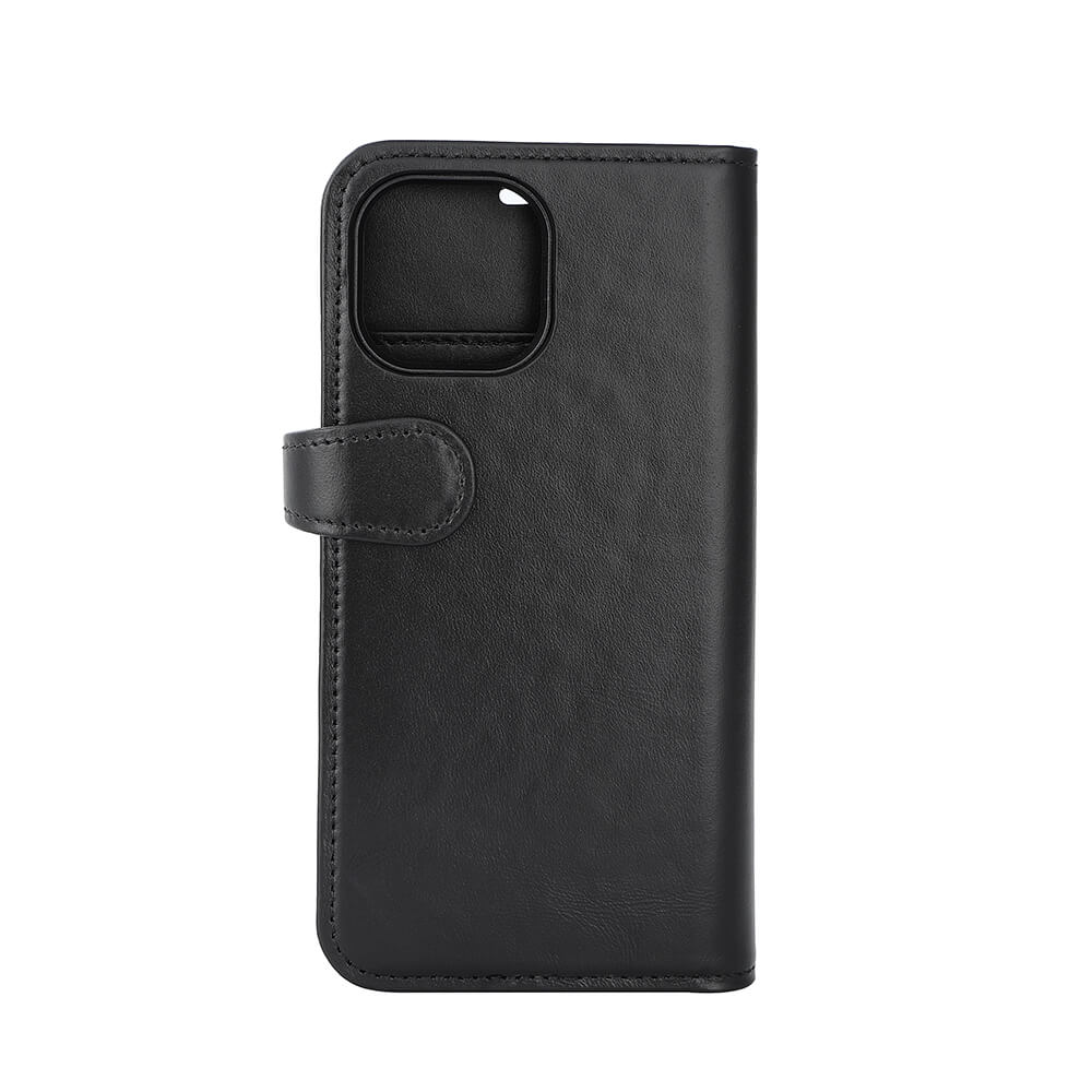 BUFFALO 2in1 Læder 3 kort MagSerie iPhone 15 Sort