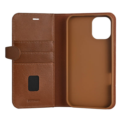 BUFFALO 2in1 Leather 3 card MagSeries iPhone 16 Plus Brown