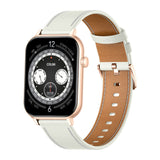 COLMI C28 Smartwatch i guld med hvidt læderrem