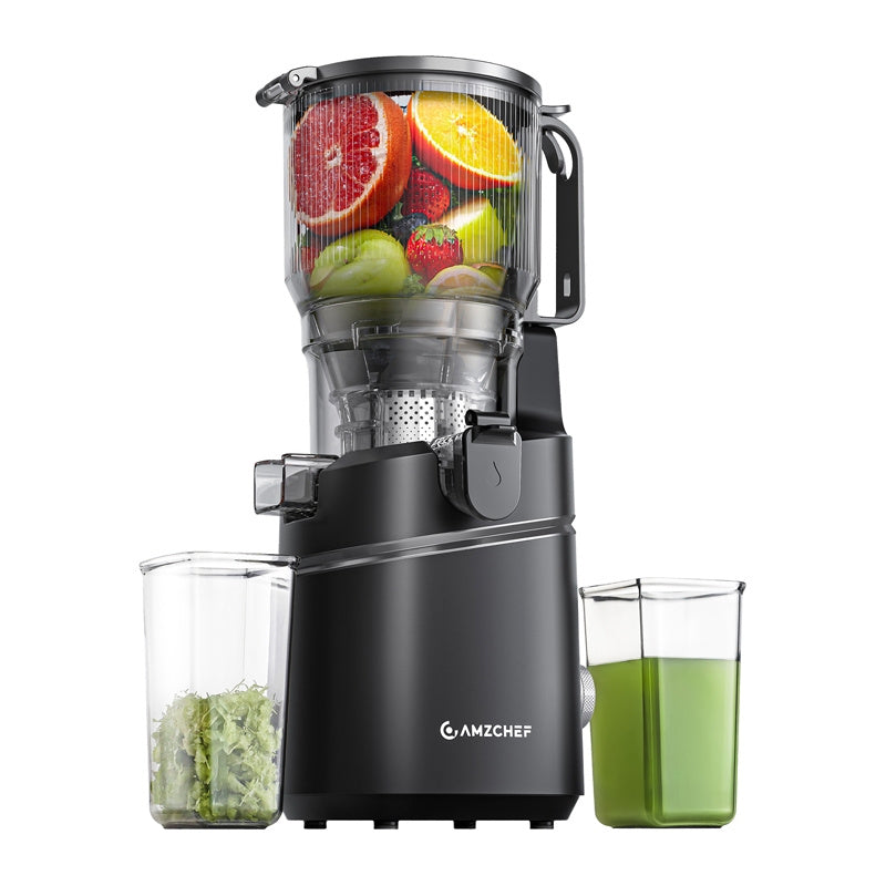 AMZCHEF SJ-036CBK langsomme juicepresser (sort)