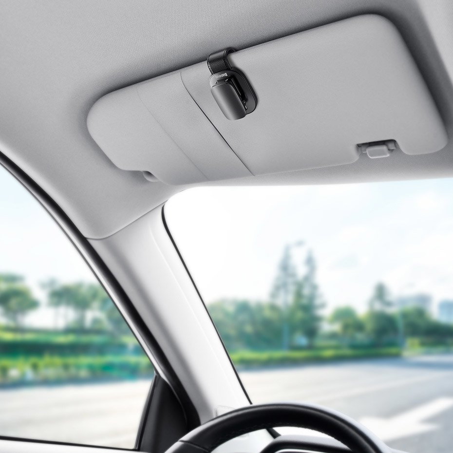 Baseus Car Holder Glasses Clip Silver (ACYJN-B0S)