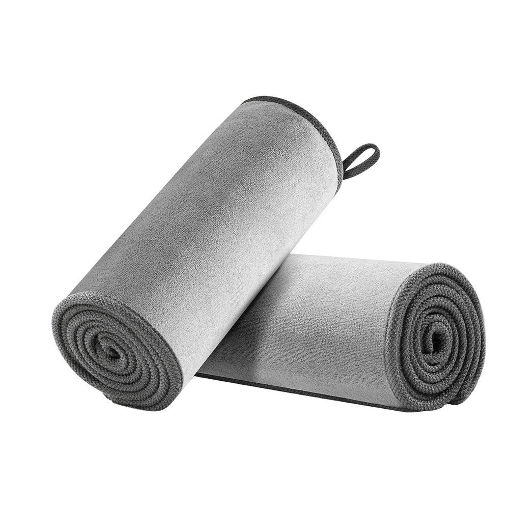 Baseus 2 x Microfiber Car tørretørklæde Microfiber 40cm x 40cm Grå (CRXCMJ-0G)