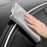 Baseus 2 x Microfiber Car tørretørklæde Microfiber 40cm x 40cm Grå (CRXCMJ-0G)
