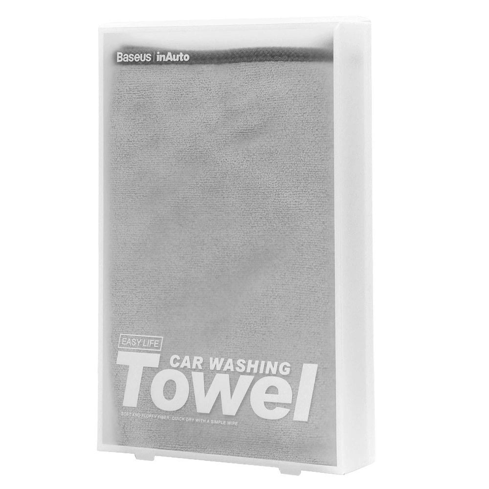 Baseus 2 x Microfiber Car tørretørklæde Microfiber 40cm x 40cm Grå (CRXCMJ-0G)