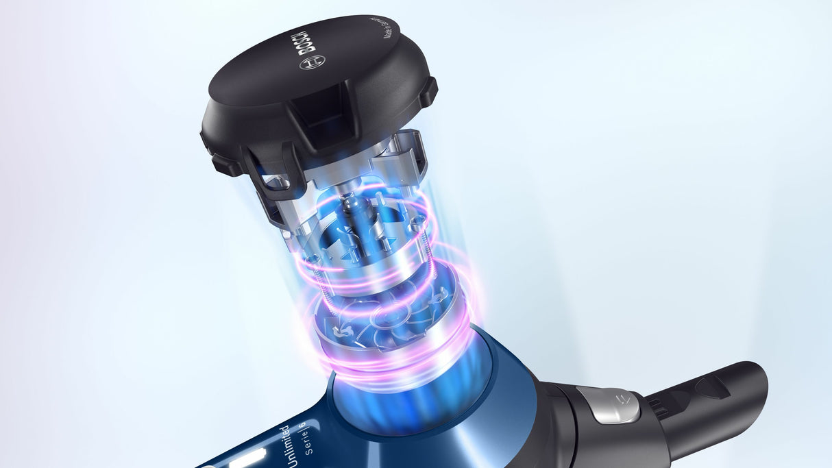 Bosch Serie 6 BBS611MAT stav støvsuger & elektrisk kost 2-i-1 stangstøvsuger Batteri Dry Poseløs 0,3 L Blå 2,5 At