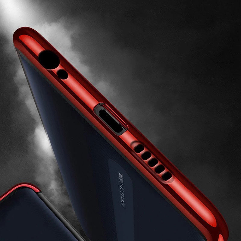 Clear Color Case Gel TPU Galvaniseret ramme Cover til Xiaomi Redmi 8A sort