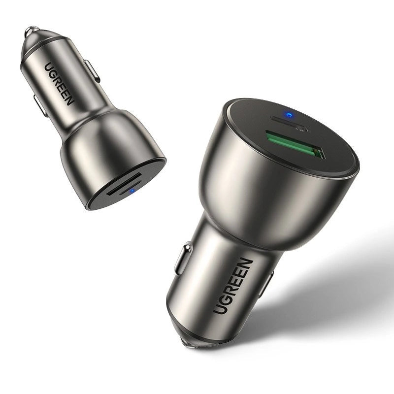 Ugreen Car Charger USB / USB Type C Quick Charge 3.0 Power Delivery 36W 3A Grå (CD213 60980)