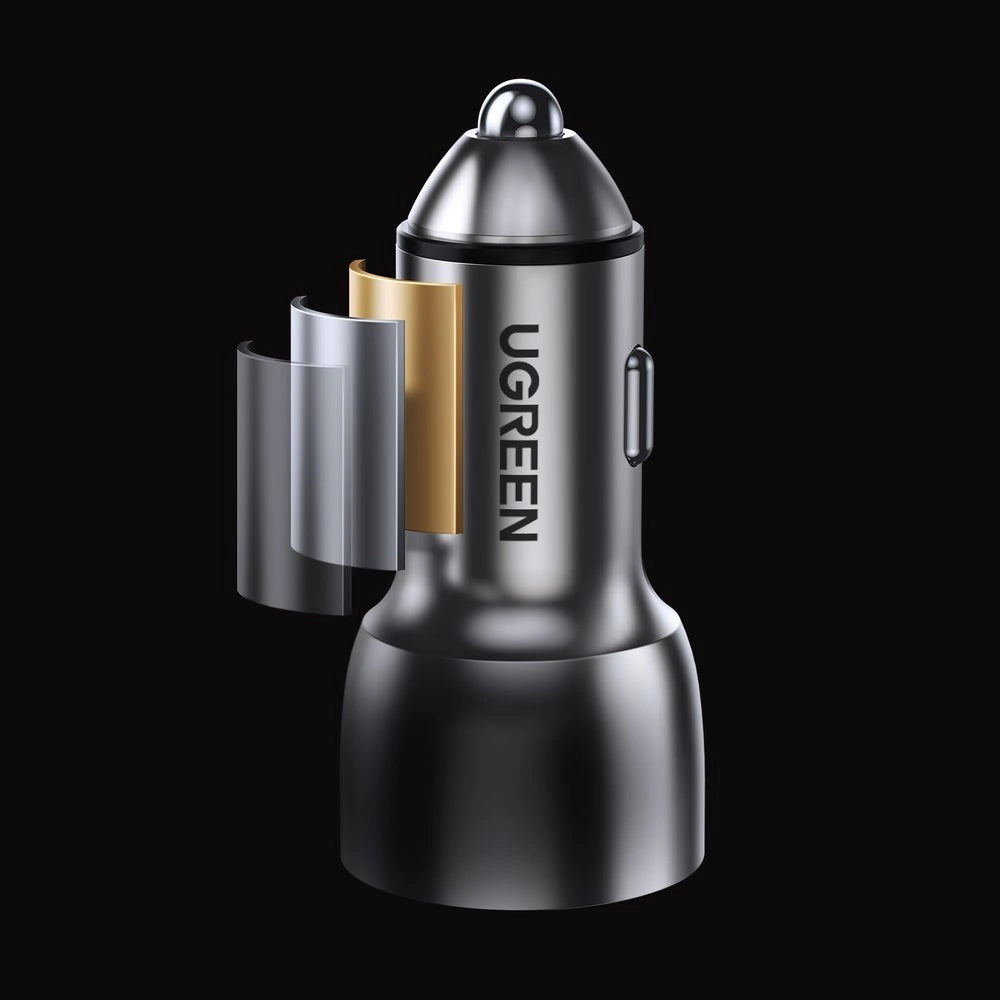 Ugreen Car Charger USB / USB Type C Quick Charge 3.0 Power Delivery 36W 3A Grå (CD213 60980)