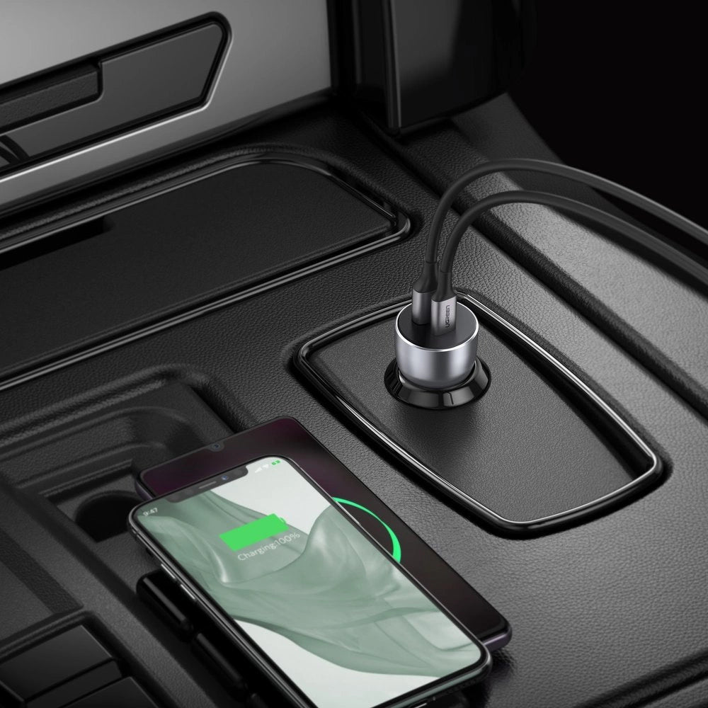 Ugreen Car Charger USB / USB Type C Quick Charge 3.0 Power Delivery 36W 3A Grå (CD213 60980)