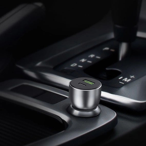 Ugreen Car Charger USB / USB Type C Quick Charge 3.0 Power Delivery 36W 3A Grå (CD213 60980)