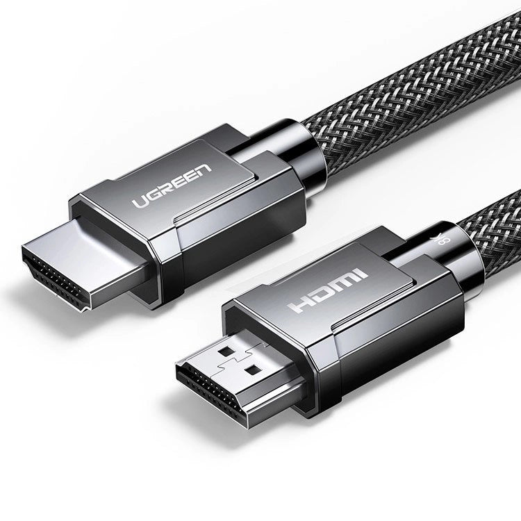 Ugreen kabel HDMI 2.1 kabel 8K 60 Hz / 4K 120 Hz 3D 48 Gbps HDR VRR QMS ALLM eARC QFT 2 m grå (HD135 70321)