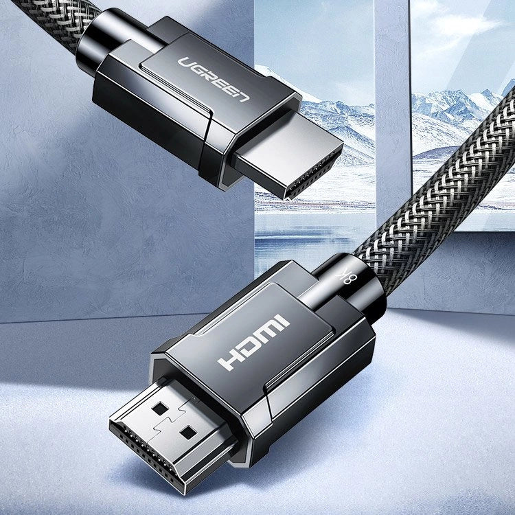 Ugreen kabel HDMI 2.1 kabel 8K 60 Hz / 4K 120 Hz 3D 48 Gbps HDR VRR QMS ALLM eARC QFT 2 m grå (HD135 70321)