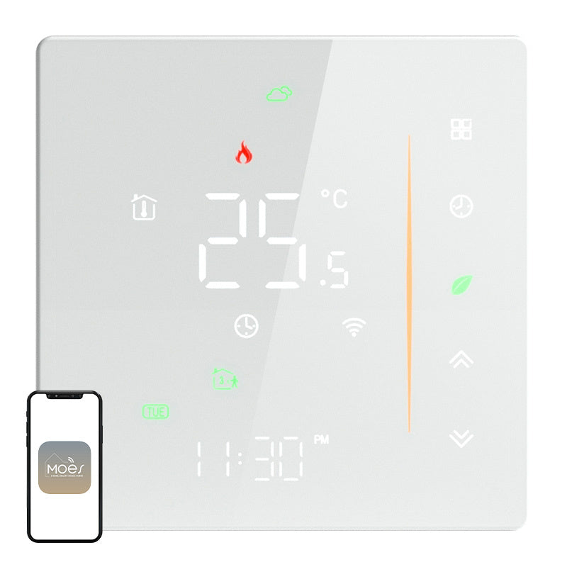 MOES WHT-006-GB-WH Wi-Fi termostat til elektrisk opvarmning (hvid)