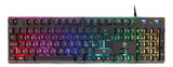 Deltaco Gaming RGB-tastatur, 105 taster, nordisk layout, orange LED-belysning, USB, sort/RGB