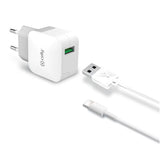 Celly Wall Charger + USB-A to USB-C Cable 12W White (1M)