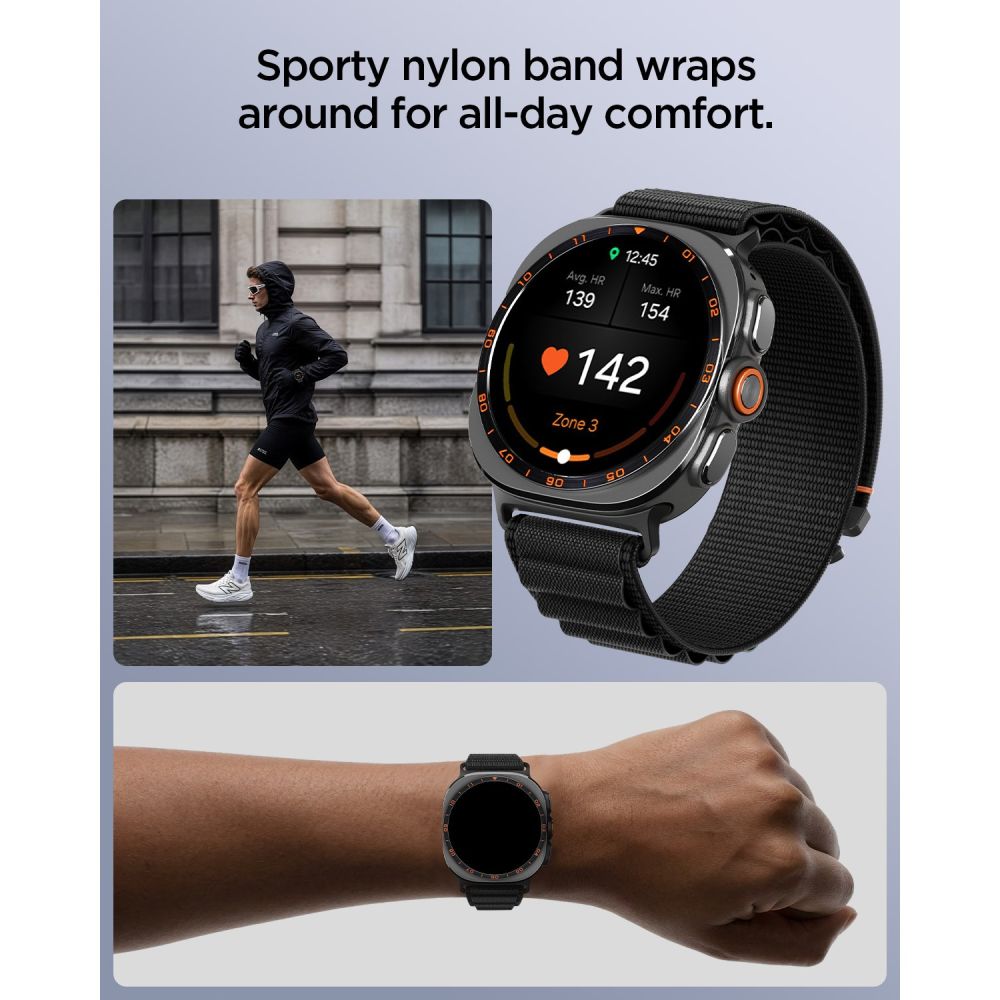 Spigen Wbf1 Band Samsung Galaxy Watch Ultra 1/2 2024 2026 (47 Mm) Sort