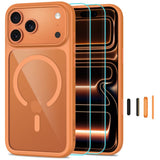 Tech Protect Magone Magsafe Cc + Glas 2 Pak Iphone 17 Pro / 18 Pro Cosmic Orange/Klar