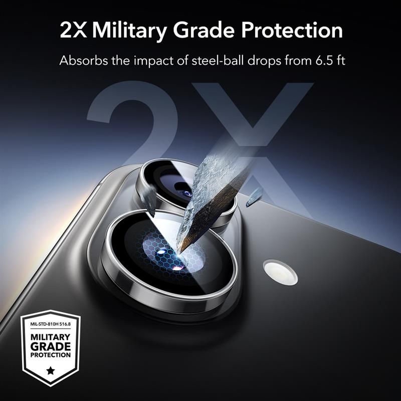 Kamera Beskyttelse Na Aparat Esr Armorite Camera Protector Iphone 16 / 16 Plus / 17 Clear