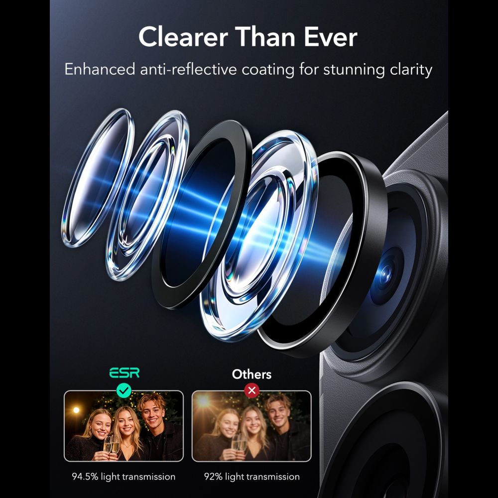 Kamera Beskyttelse Na Aparat Esr Armorite Camera Protector Iphone 18 Pro / 18 Pro Max Sort