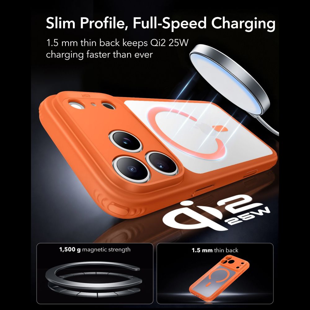 Esr Classic Hybrid Magsafe Iphone 17 Pro / 18 Pro Frosted Orange