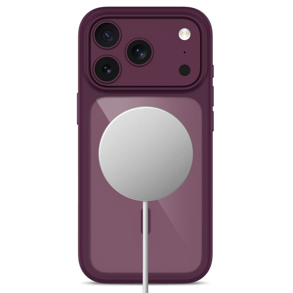 Tech Protect Magone Magsafe Cc + Glas 2 Pak Iphone 17 Pro / 18 Pro Burgundy/Clear
