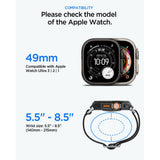 Spigen Lite Fit Pro & Hærdet Glas Til Apple Watch Ultra 1 / 2 / 3 / 4 (49 Mm) Matsort
